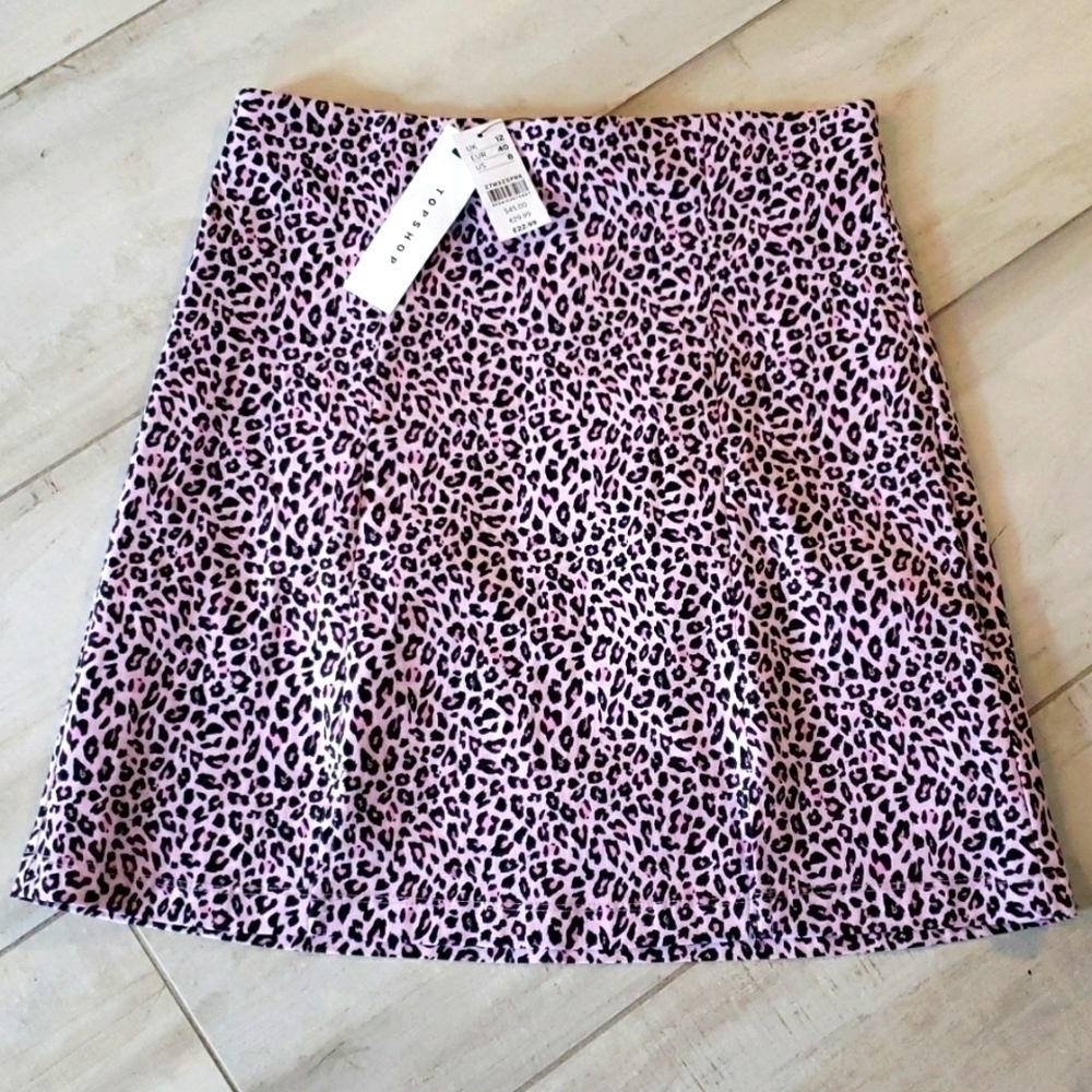 ANIMAL PRINT MINI SKIRT TOPSHOP